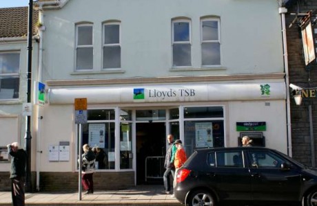 Lloyds TSB Bank shop front in Blackwood